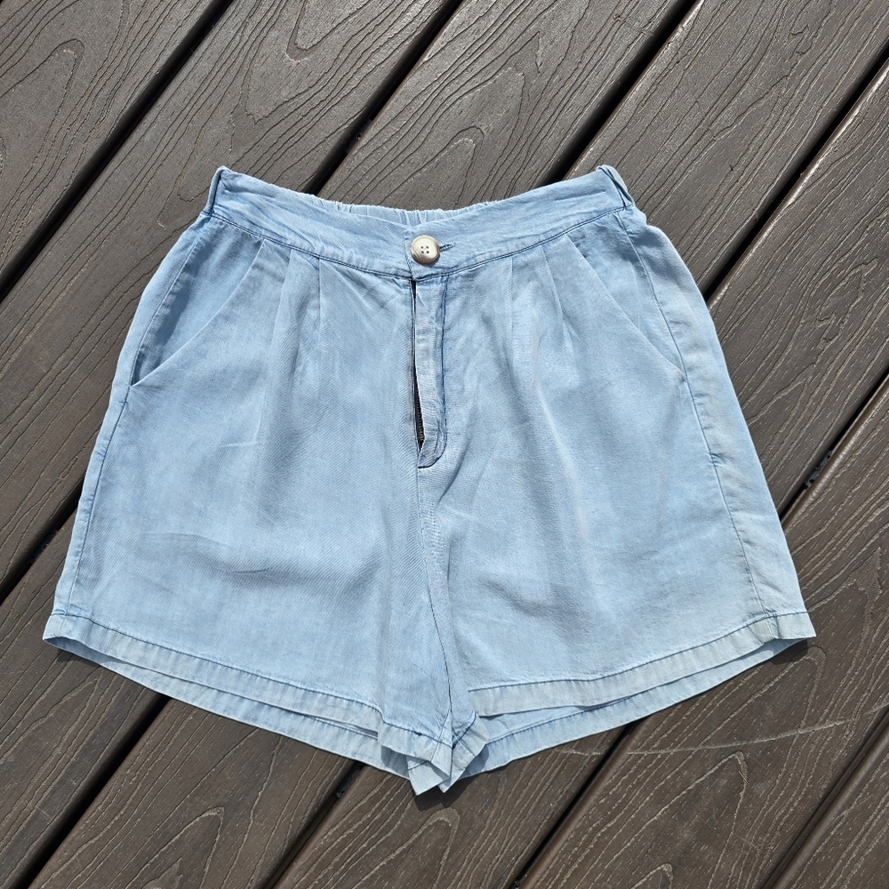 POL Blue High Waist Denim Shorts